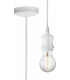 1.8m E27 Vintage Pendant Set - Matt White 230V IP20 80W-1