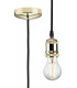 1.8m E27 Vintage Pendant Set - Polished Brass 230V IP20 80W-1