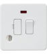 13A Switched Fused Spur with Neon and Flex Outlet - Matt White 230V IP20-1