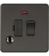 13A Switched Fused Spur with Neon and Flex Outlet - Smoked Bronze 230V IP20-1