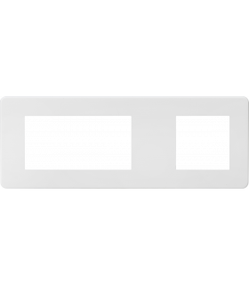 Screwless 6G Modular Faceplate (2G + 4G) - Matt White IP20-1