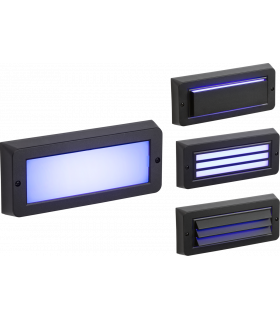 Blue LED Surface Mount Brick light - Black 230V IP65 5W-1