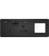 Screwless 13A 2G DP Socket with USB Fastcharge + 2G Modular Combination Plate - Matt Black 230V IP20-1