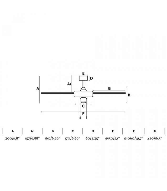 Small Aluminium Ceiling Fan Without Light Black, Grey - 3