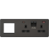 Screwless 13A 2G DP Socket with USB Fastcharge + 2G Modular Combination Plate - Smoked Bronze 230V IP20-1