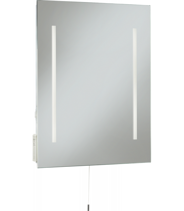 500 x 390mm LED Mirror with Dual Shaver Socket 230V IP44 10W-1