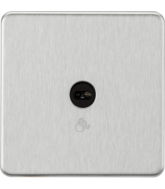 1G 1-way Touchless Switch - Brushed Chrome 230V IP20-1