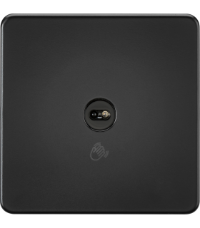 1G 1-way Touchless Switch - Matt Black 230V IP20-1