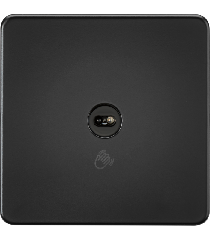 1G 1-way Touchless Switch - Matt Black 230V IP20-1