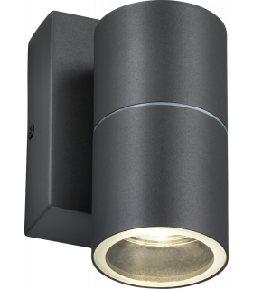GU10 Fixed Single Wall Light with Photocell Sensor - Anthracite 230V IP54 20W-1
