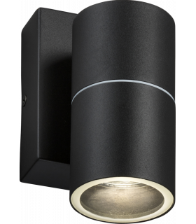 GU10 Fixed Single Wall Light with Photocell Sensor - Black 230V IP54 20W-1