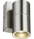 GU10 Fixed Single Wall Light with Photocell Sensor - Brushed Chrome 230V IP54 20W-1