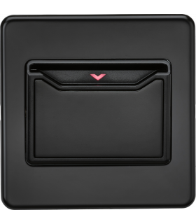 32A 1G Key Card Switch - matt black 230V IP20-1