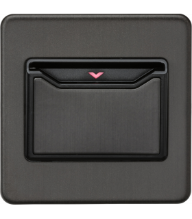 32A 1G Key Card Switch - smoked bronze 230V IP20-1