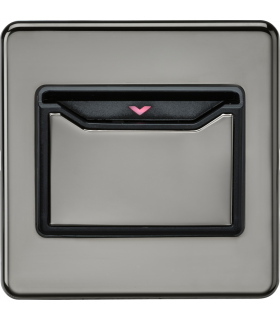 32A 1G Key Card Switch - black nickel 230V IP20-1