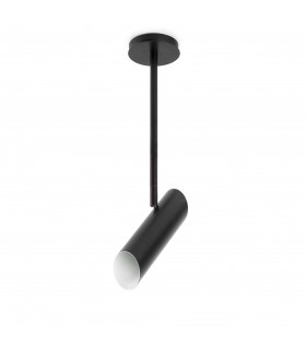 1 Light Semi Flush Ceiling Light Black, GU10 - 1
