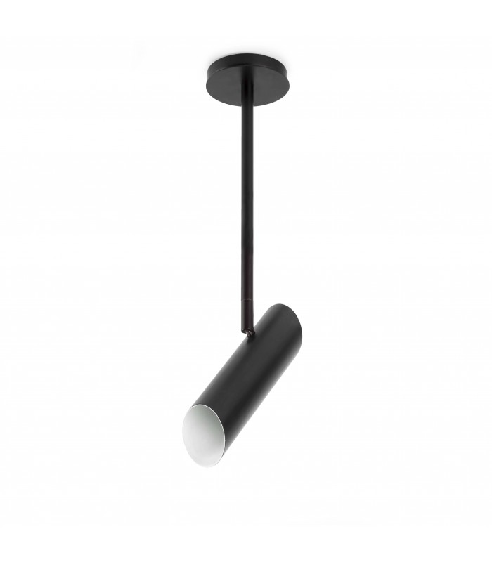 1 Light Semi Flush Ceiling Light Black, GU10 - 1