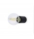 1 Light Indoor Candle Wall / Ceiling Light Black, E27 - 1