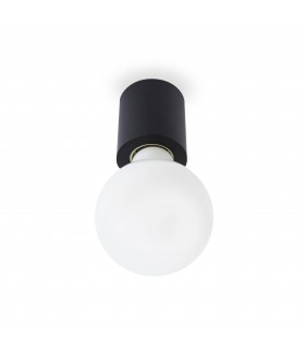1 Light Indoor Candle Wall / Ceiling Light Black, E27 - 2
