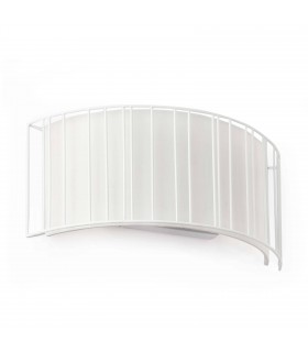 2 Light Indoor Wall Light White with Shade, E27 - 1