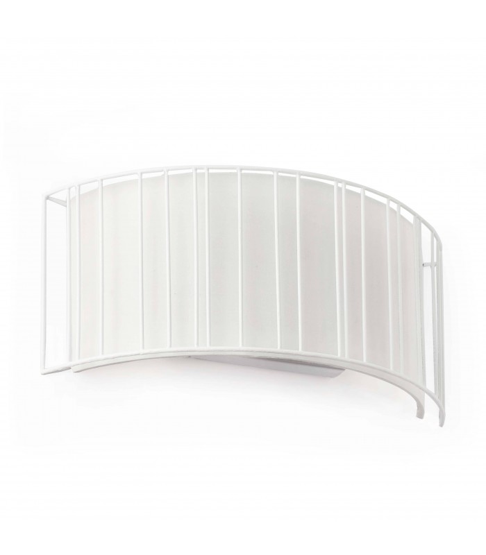 2 Light Indoor Wall Light White with Shade, E27 - 1