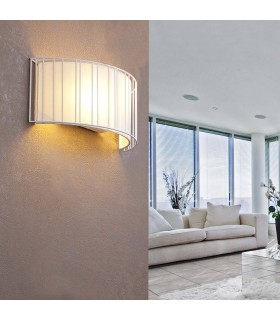 2 Light Indoor Wall Light White with Shade, E27 - 2