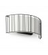 2 Light Indoor Wall Light Black with White Shade, E27 - 1