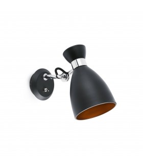 1 Light Indoor Adjustable Wall Lamp Black, Copper, E14 - 1