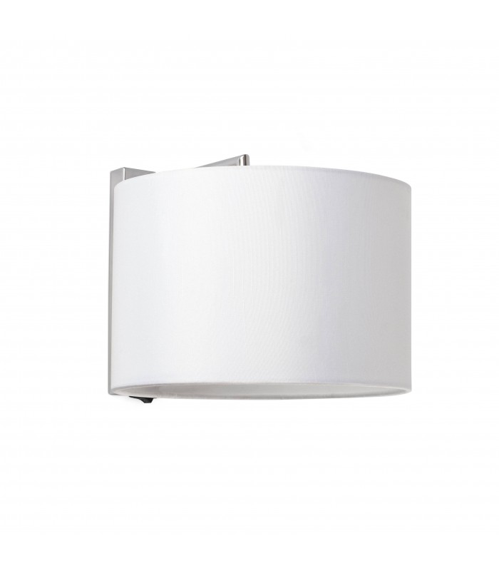 1 Light Indoor Wall Light Chrome with White Shade, E27 - 1