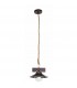 1 Light Dome Ceiling Pendant Dark Brown, Bubble Glass, E27 - 1