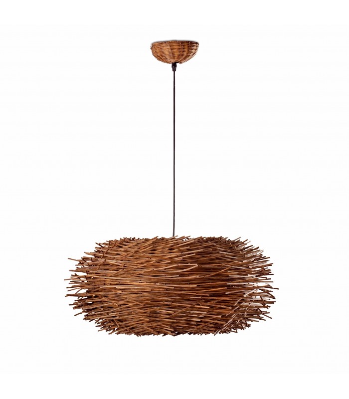1 Light Ceiling Pendant Brown, E27 - 1
