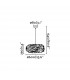 1 Light Ceiling Pendant Brown, E27 - 3