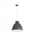1 Light Dome Ceiling Pendant White, Dark Grey, E27 - 1