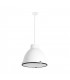 1 Light Dome Ceiling Pendant White, E27 - 1