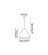 1 Light Dome Ceiling Pendant White, E27 - 2