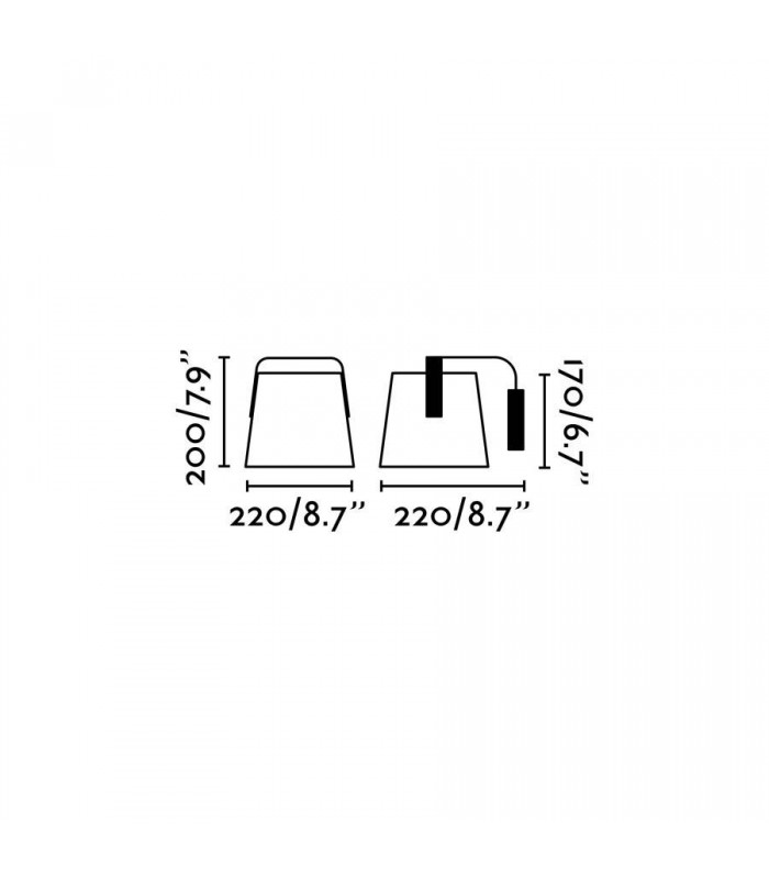 1 Light Indoor Wall Lamp Black, Wood, E27 - 3