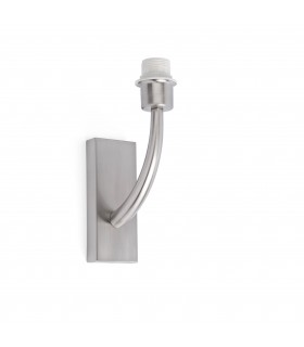 1 Light Indoor Wall Light Satin Nickel - Shade Not Included, E27 - 1