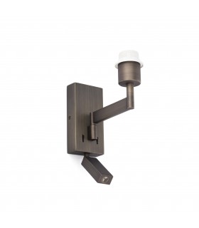 1 Light Indoor Reading Wall Light Bronze - Shade Not Included, E27 - 1