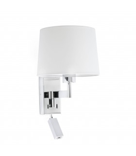 1 Light Indoor Reading Wall Light Chrome - Shade Not Included, E27 - 2