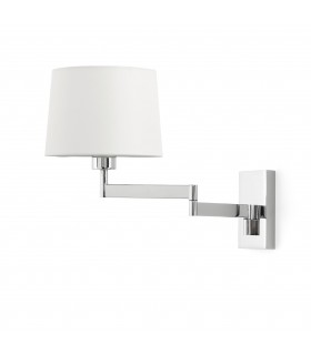 1 Light Indoor Adjustable Wall Lamp Chrome  - Shade Not Included, E27 - 2