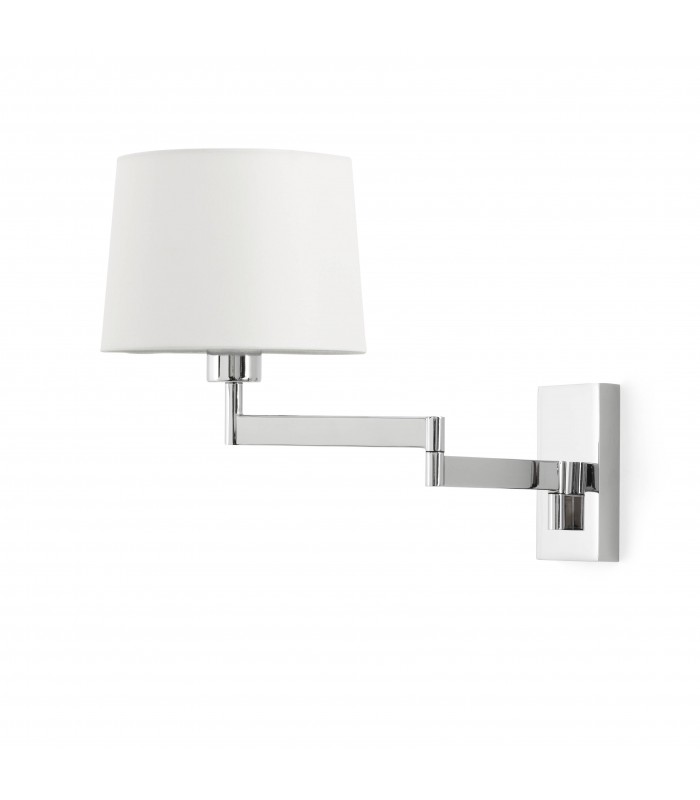 1 Light Indoor Adjustable Wall Lamp Chrome  - Shade Not Included, E27 - 2