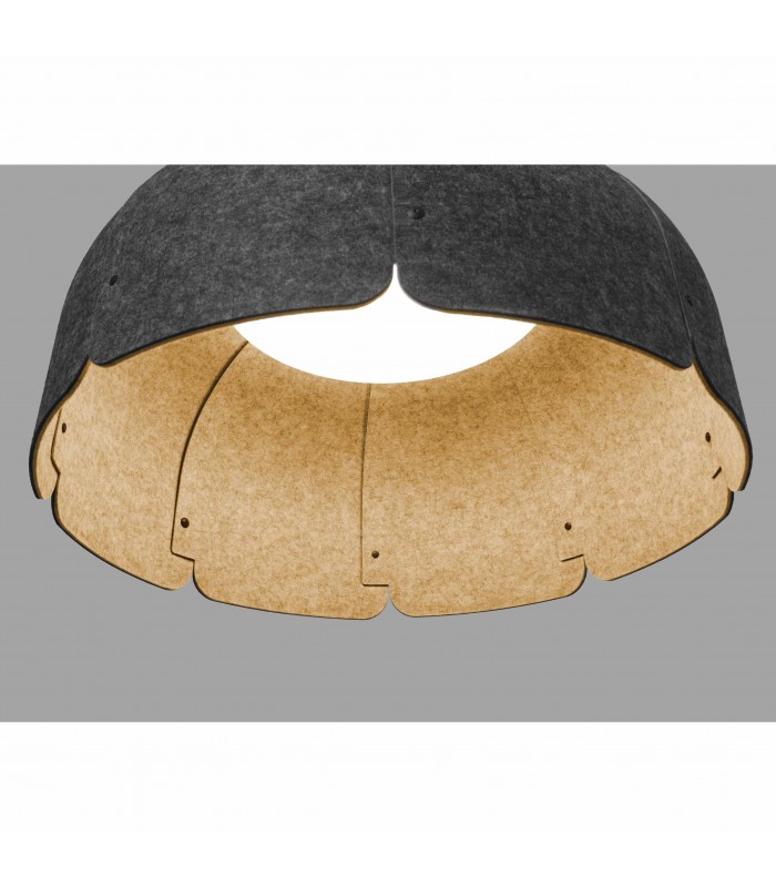 LED Dome Ceiling Pendant Light Brown, Dark Grey - 2