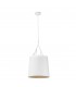1 Light Ceiling Pendant White with Shade, E27 - 1