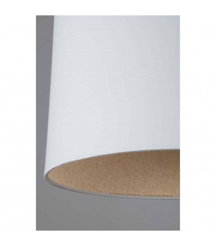 1 Light Ceiling Pendant White with Shade, E27 - 2