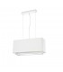 2 Light Ceiling Pendant Bar White, Beige - Rectangle Frame, E27 - 1