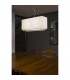 2 Light Ceiling Pendant Bar White, Beige - Rectangle Frame, E27 - 2