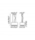 2 Light Ceiling Pendant Bar White, Beige - Rectangle Frame, E27 - 3