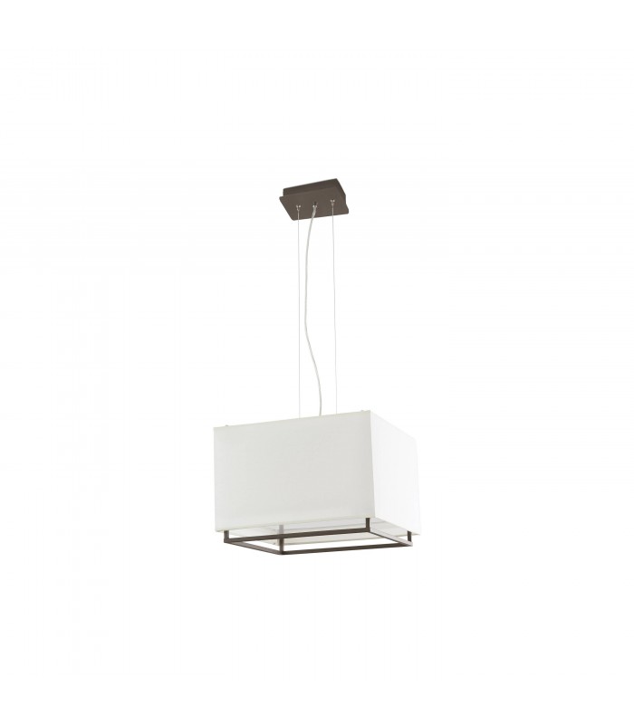 3 Light Ceiling Pendant Bar Brown, Beige, E27 - 1