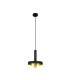 1 Light Dome Ceiling Pendant Black, Gold, E27 - 1
