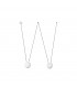 2 Light Ceiling Pendant White, Wood, E27 - 1